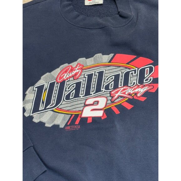Vintage Rusty Wallace # 2 NASCAR Long Sleeve Crewneck Sweatshirt XXL - Picture 3 of 9